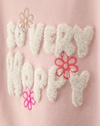 Baby Girl 2-Piece Easter 'So Very Hoppy' French Terry Top & Skort Set - Pink