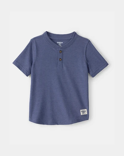 Toddler Boy Short-Sleeve Henley T-Shirt - Navy