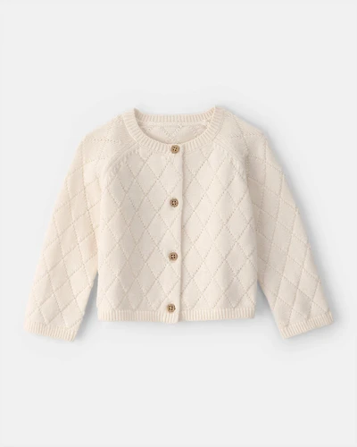 Baby Girl Cardigan Sweater - Cream