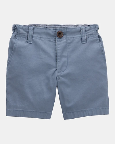 Baby Flat-Front Shorts - Blue
