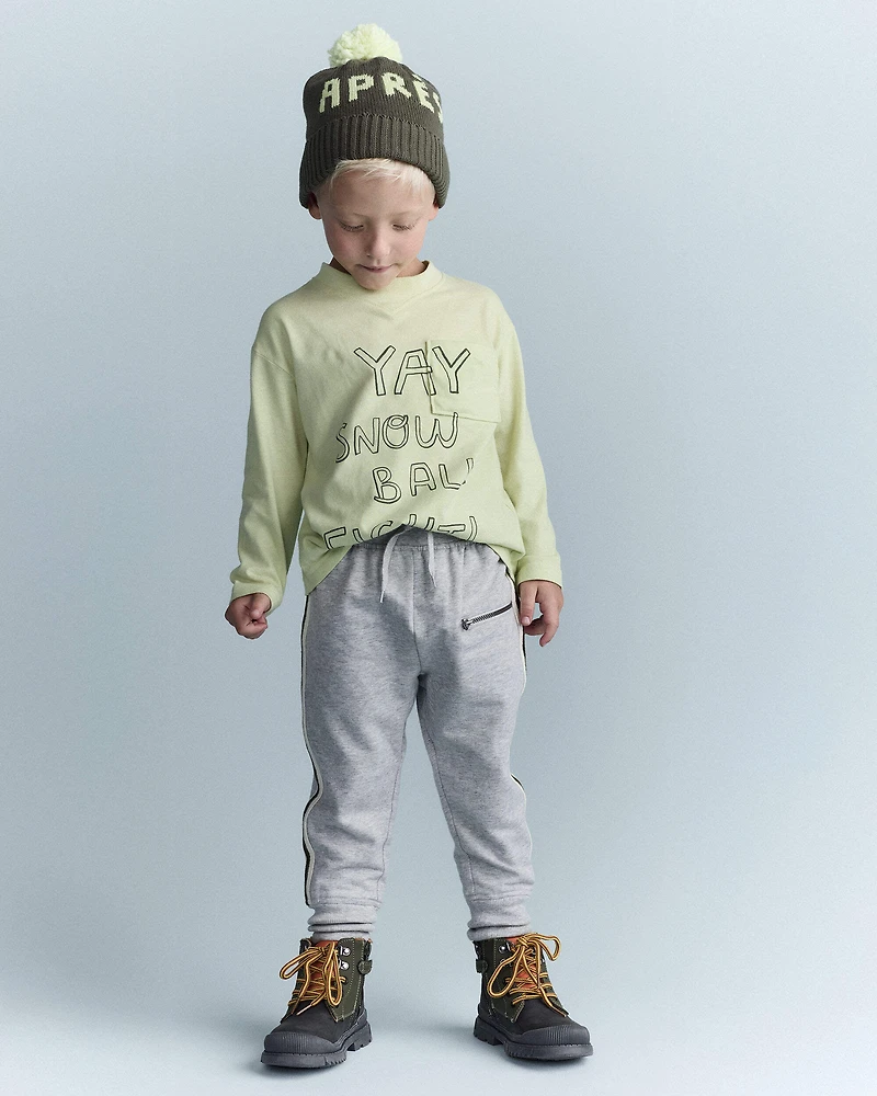 Toddler Fleece Jogger Pant - Heather Grey