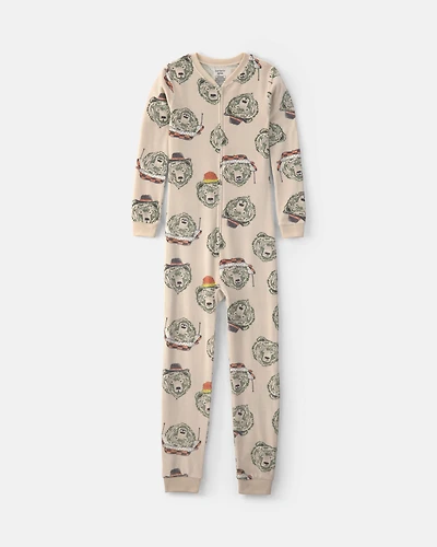 Boys 1-Piece Bears DreamPlush Snug Fit Pajama - Tan