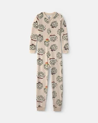 Boys 1-Piece Bears DreamPlush Snug Fit Pajama - Tan