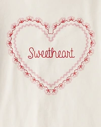 Toddler Girl Sweetheart Long-Sleeve Graphic Tee - Cream
