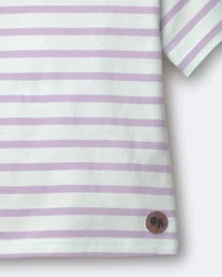 Toddler Relaxed Tee in Stripes- Blue/Purple