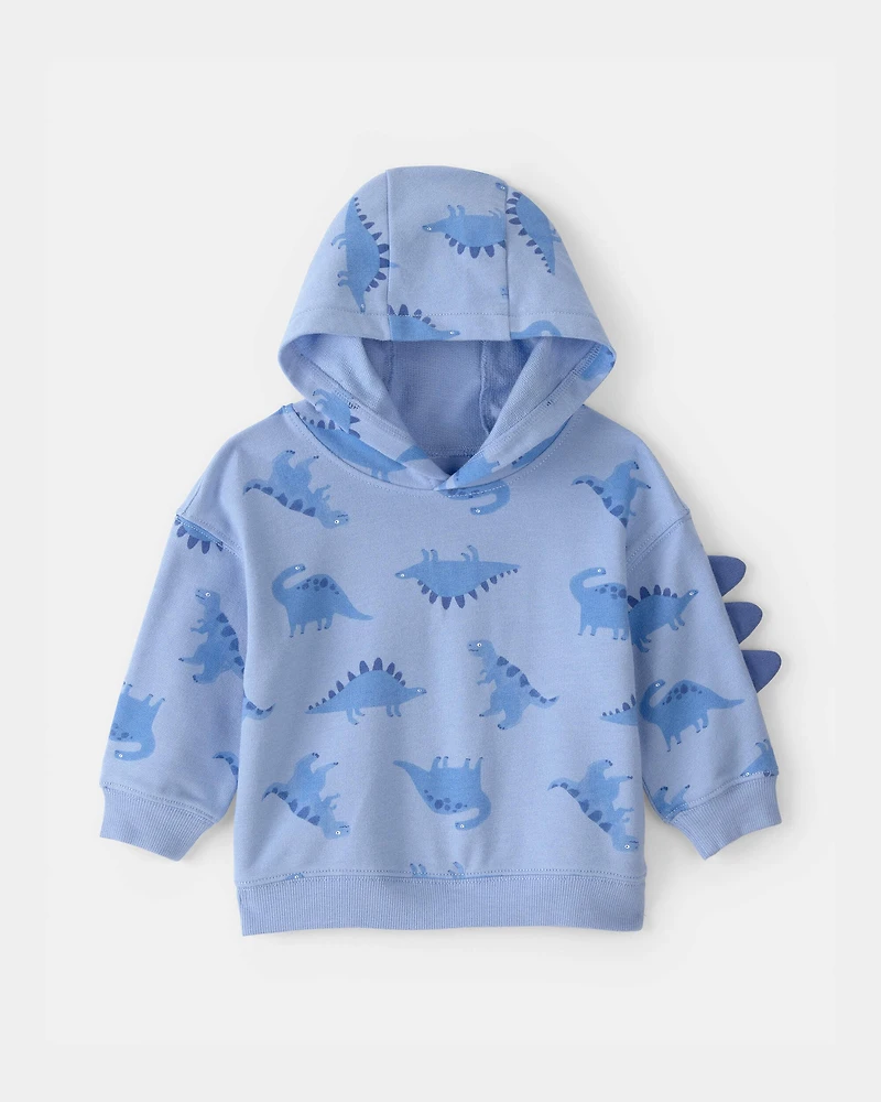 Baby Boy 2-Piece Dinosaur French Terry Hoodie & Joggers Set - Blue