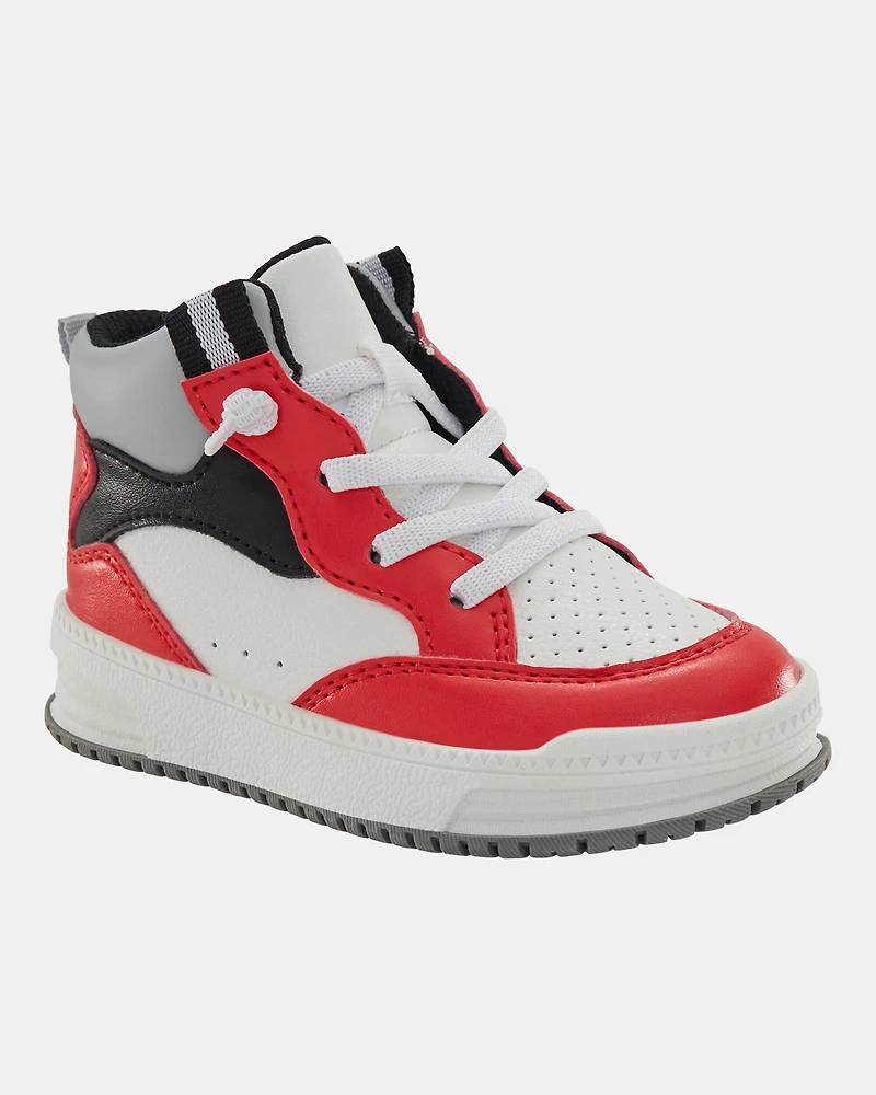 Toddler High-Top Sneakers - Red/White