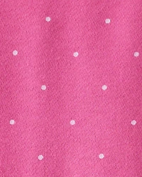 Baby Girl DayDream Fleece Polka Dot Knit Dress - Pink