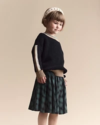 Toddler Girl Avenue Twirl™ Midi Skirt in Plaid - Green/Black