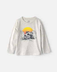 Toddler Boy 'Monster Truck' Long-Sleeve Graphic Tee - Grey