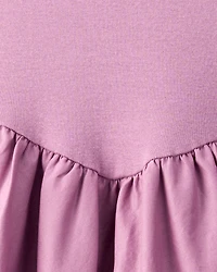 Girls Long Sleeve Cotton Bubble Dress