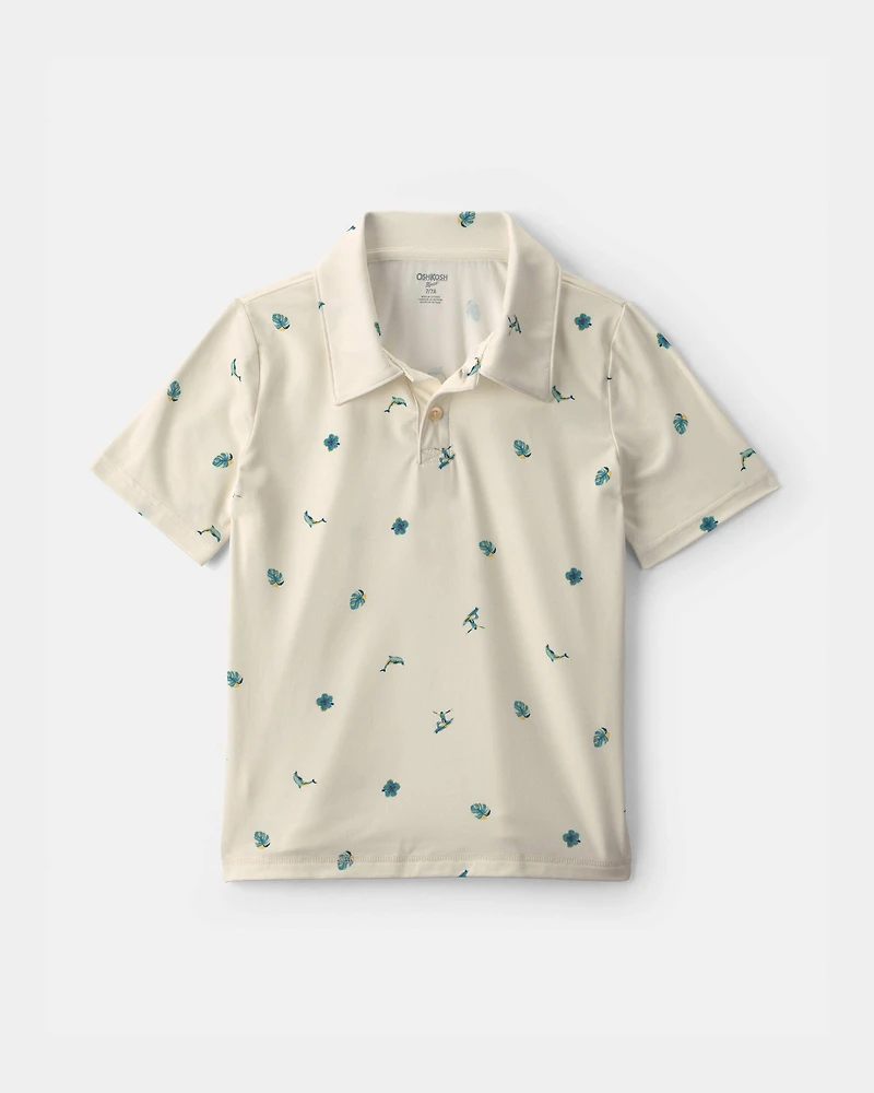 Boys Surf Active Polo Shirt - Ivory