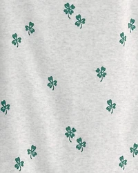 Kid Organic Cotton Pajamas in Lucky Clovers Print