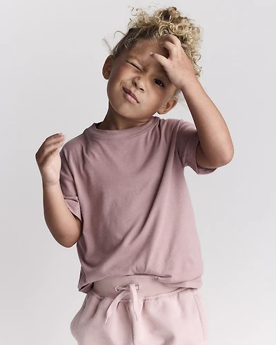 Toddler Short-Sleeve Relaxed Tee - Mauve