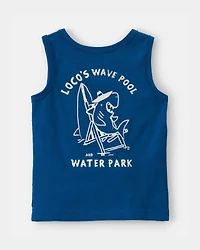 Baby Boy Shark Tank Top - Navy Blue