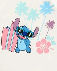 Girls Disney© Lilo & Stitch 2-Piece Rashguard Swimsuit Set - Blue