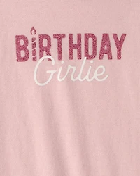 Toddler Girl 'Birthday Girlie' Graphic Tee - Pink