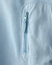 Baby Boy French Terry Zipper Pullover Sweatshirt - Blue