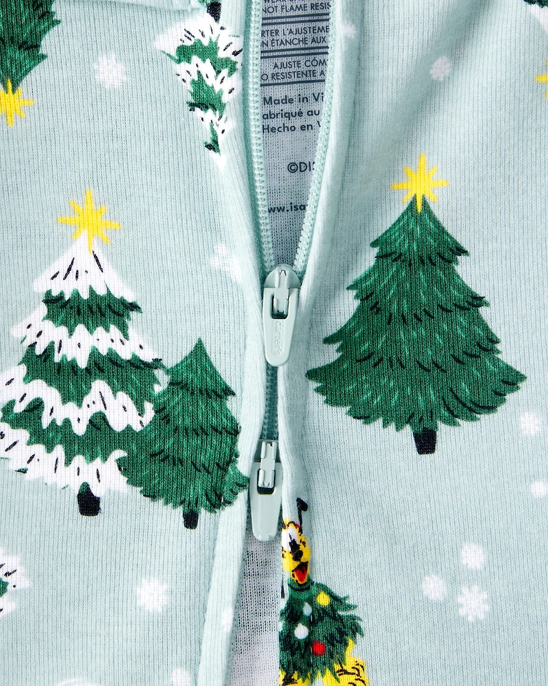 Baby Disney© Mickey Mouse 100% Cotton Long-Sleeve Snug Fit 1-Piece Pajamas - Blue