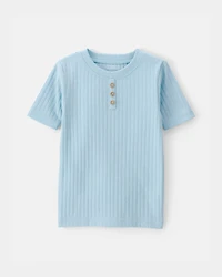 Toddler Boy Rib Snug Fit 2-Piece Pajama Set - Blue