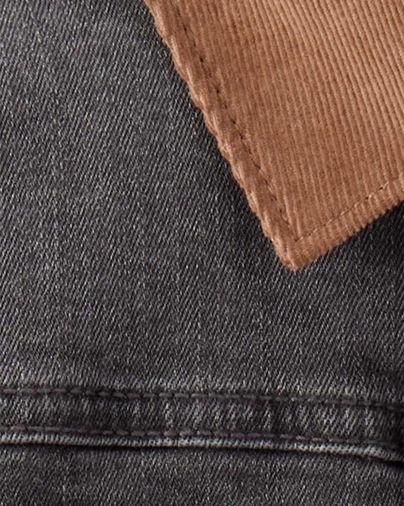 Toddler Boy Denim Utility Barn Jacket - Black