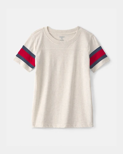 Boys Striped Short-Sleeve T-Shirt - Cream
