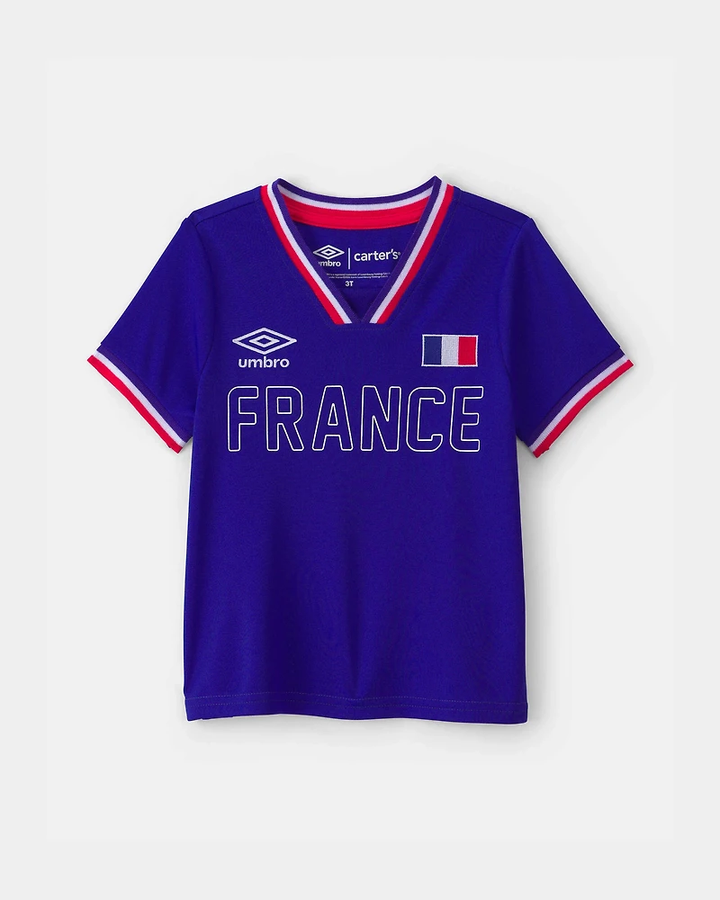 Toddler 2-Piece Umbro France Soccer Jersey & Short Set - Blue/Red/White