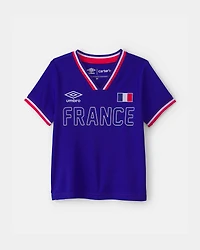 Toddler 2-Piece Umbro France Soccer Jersey & Short Set - Blue/Red/White