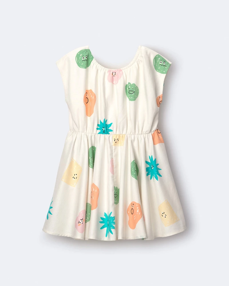 Toddler Girl Avenue Twirl™ Dress in Character Print - Cream