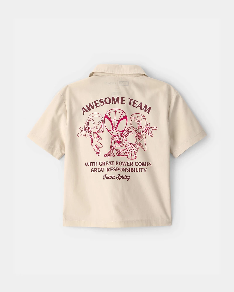 Toddler Boy 2-Piece ©Marvel Spider-Man Top & Short Set - Khaki