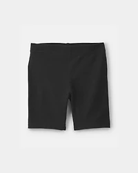 Toddler Girl Solid Bike Shorts - Black