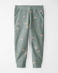 Toddler Organic Cotton Waffle Knit Set in Magical Rainbow Print