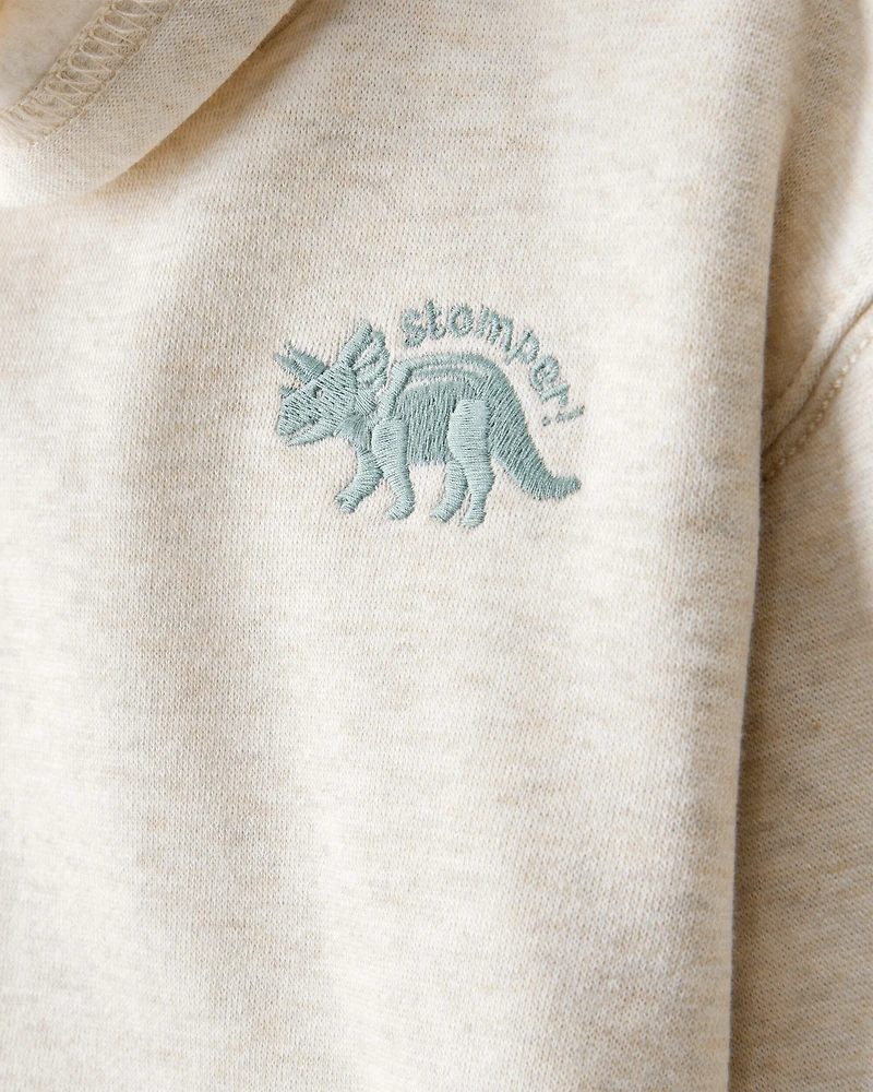 Baby Boy DayDream Fleece Dinosaur Print Long-Sleeve Tee & Pant Set