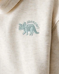 Baby Boy DayDream Fleece Dinosaur Print Long-Sleeve Tee & Pant Set