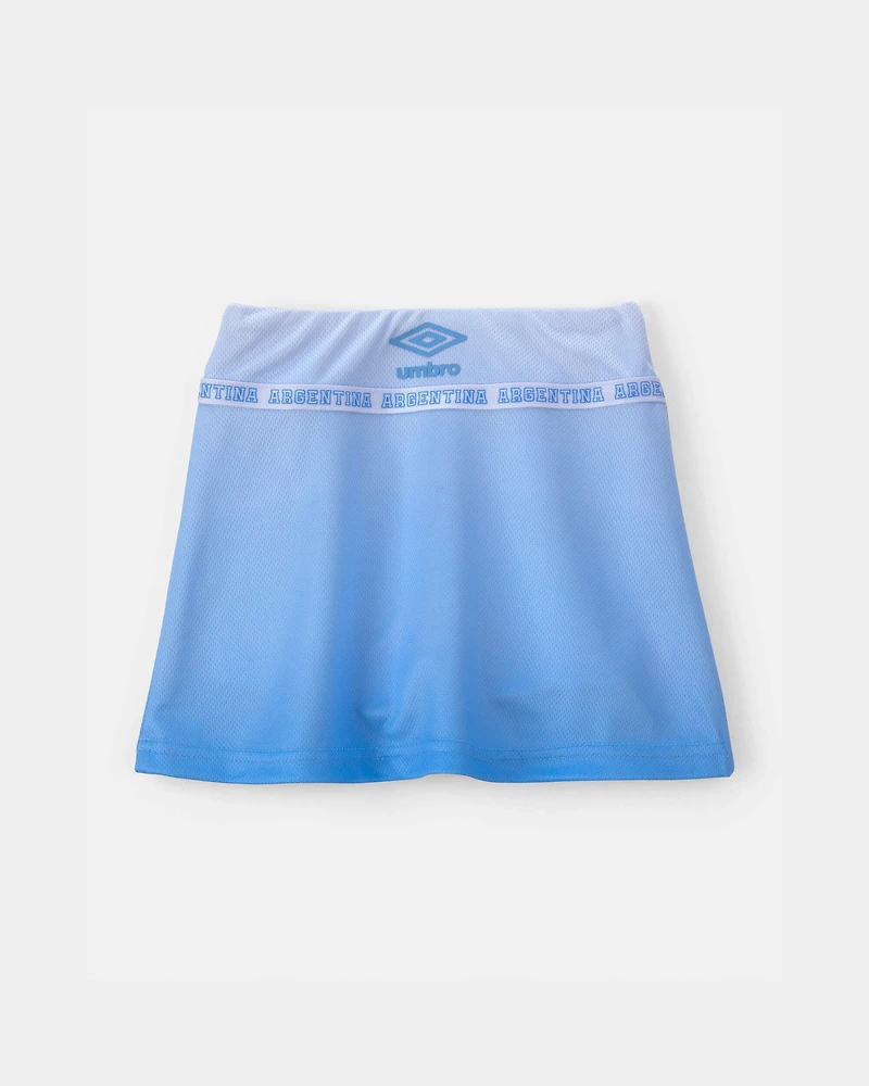 Toddler Girl Umbro Argentina Active Skort - Light Blue/White