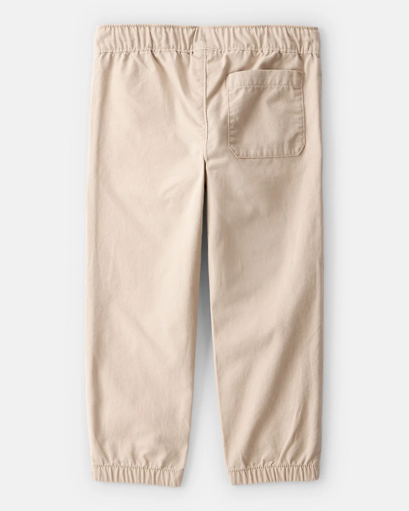 Toddler Boy Cotton Everyday Pull-On Jogger - Khaki