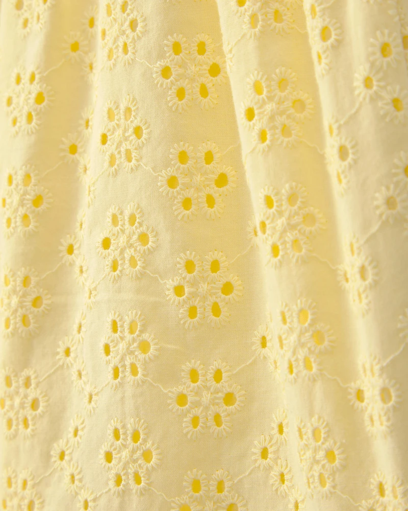 Girls Eyelet Shorts - Yellow