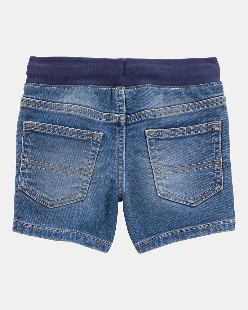 Toddler Pull-On Denim Short - Blue Wash