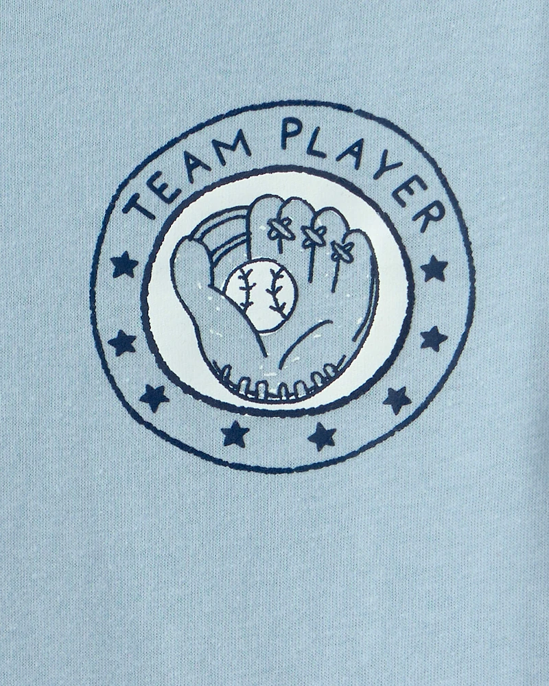 Toddler Boy 'Team Player' Baseball Graphic Tee - Blue