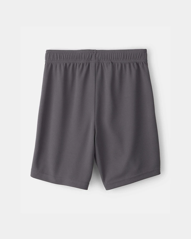 Boys Mesh Active Shorts - Grey