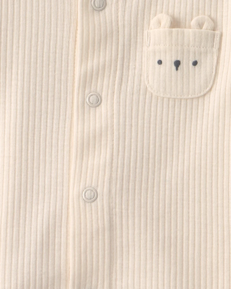 Baby Boy 3-Piece Bear Layering Set - Ivory