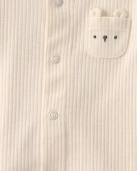 Baby Boy 3-Piece Bear Layering Set - Ivory