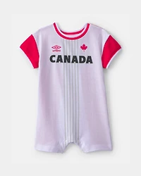 Baby Umbro Canada Romper - Red/White