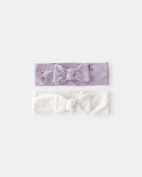 Baby Girl Fairytale PurelySoft Headbands - Purple/Ivory