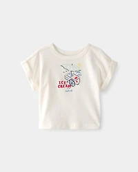 Baby Girl Ice Cream Top - Cream