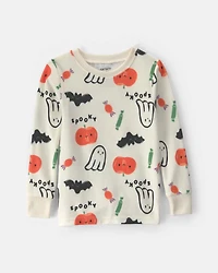 Toddler 2-Piece Halloween Snug Fit Pajama Set - Cream