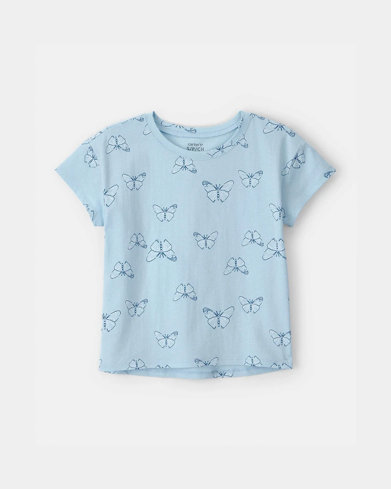 Girls Butterfly Top - Blue