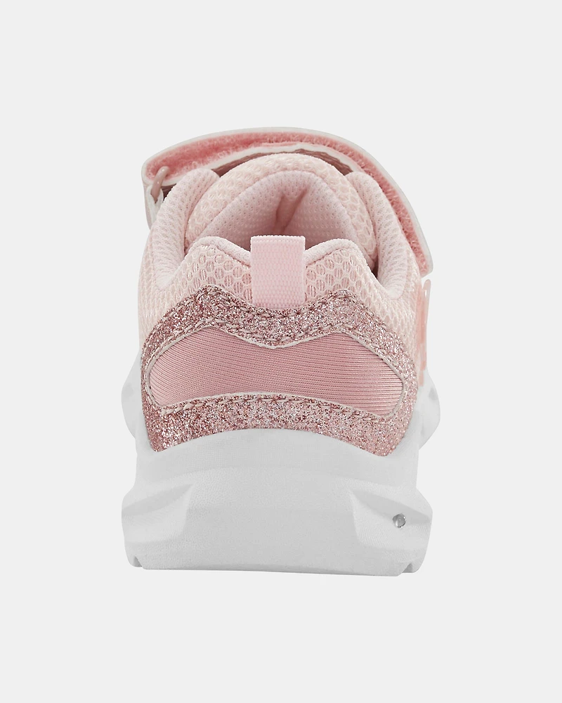 Toddler Glitter Light Up Sneakers - Pink