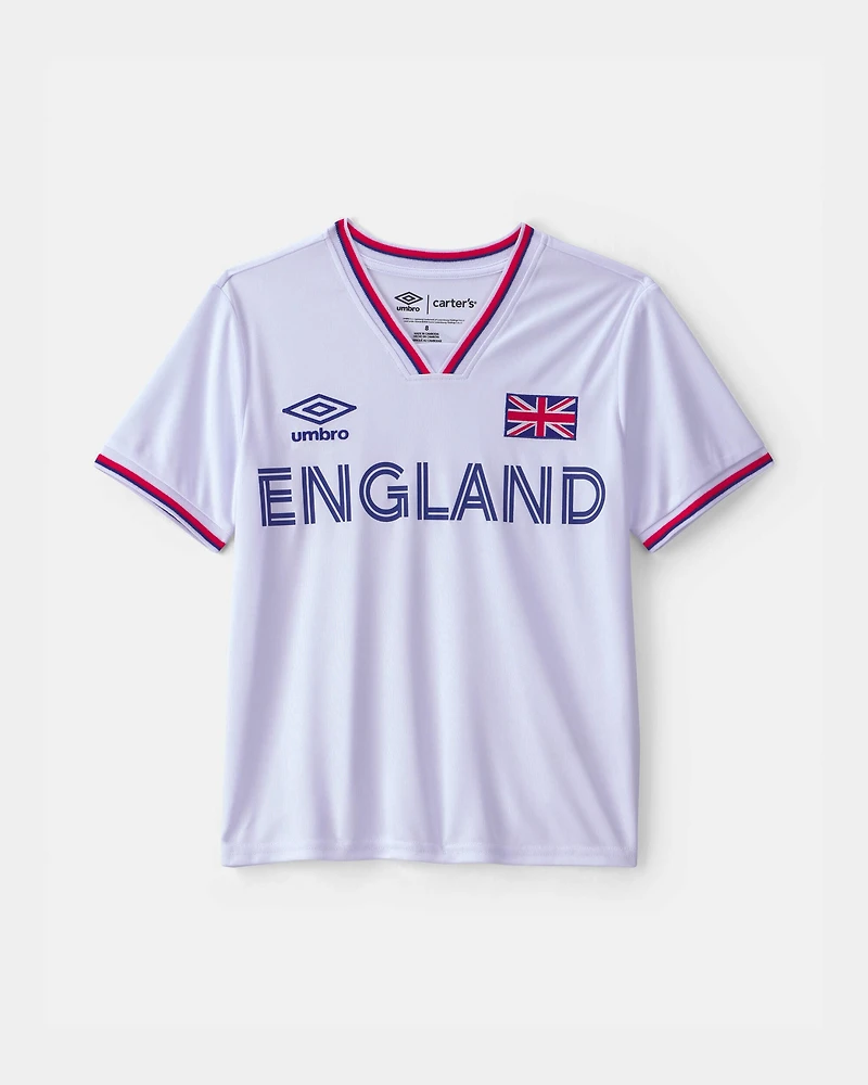 Kids 2-Piece Umbro England Soccer Jersey & Short Set - Red/Blue/White