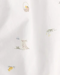 Baby Boy 2-Piece Easter Bunny Bodysuit & Suspender Pant Set - Cream/Khaki